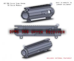 DPMS 308/ AR 10 Upper Slick Upper 3D Solid Model
