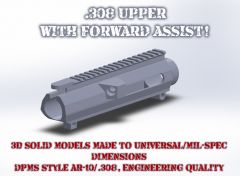 DPMS style .308 "AR-10" Upper Receiver w/Forward Assist 3D Model
